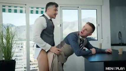 Colleagues Engage in Intense Wrestling Match