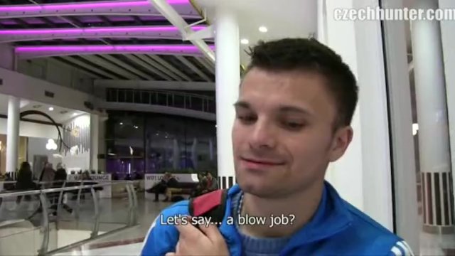Czech Hunter Fucks Young Twink in Public