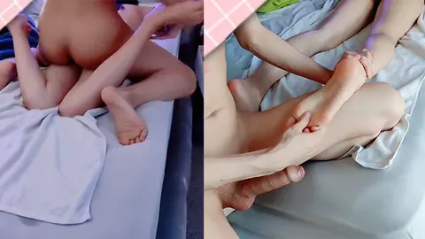 Guy Gets Massaged and Fucked at Home
