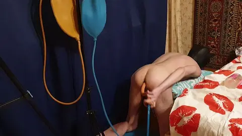 Amateur Sasha Gives Himself Enema at Home