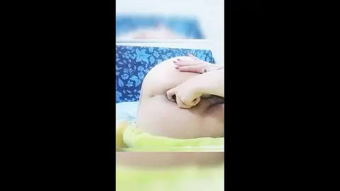 Guy Inserts Large Water Bottle in His Ass