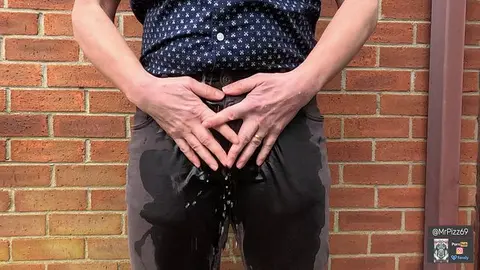 Gay Guy Pisses Himself in Public
