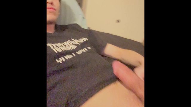 College Twink Masturbates Thick Cock