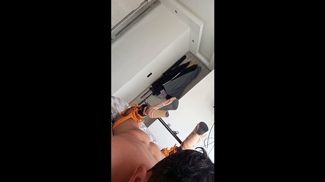 Tight Heels Bind Men in BDSM Torture