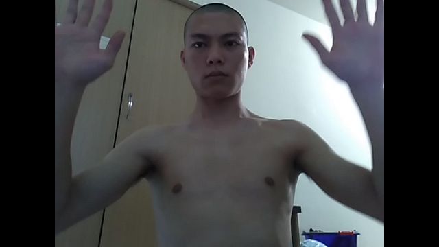 Asian Guy Strips Naked After Work