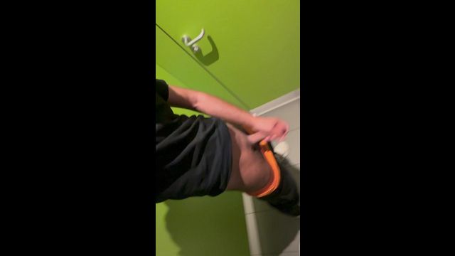 Gym Toilet Jerk Off Session