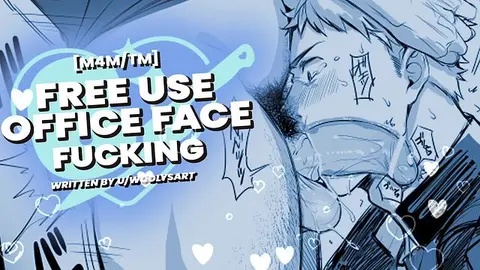 Office Sub Gets Throatfucked in Free Use Scenario