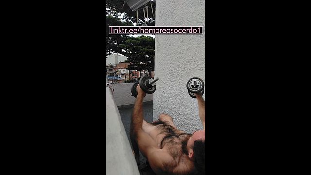 Hunk Works Out Nude, Shows Off Muscles