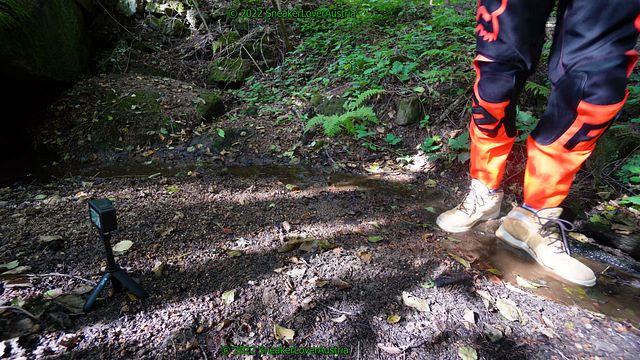 Guy Jerks Off in Mud with Nike Socks and Boots