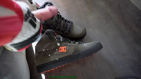 Friends Cum on New DC Shoes in Messy Gay Scene