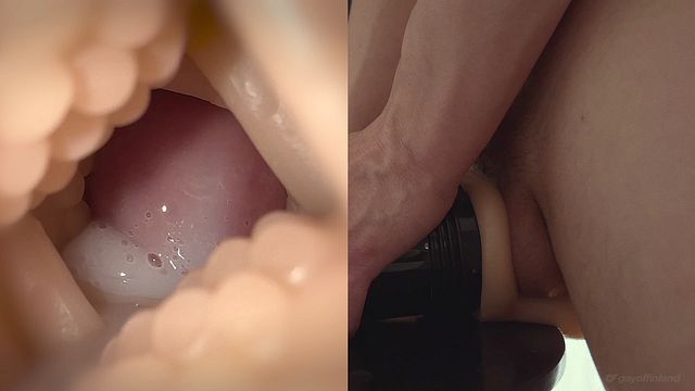 Hunk Fucks Fleshlight and Cums Inside