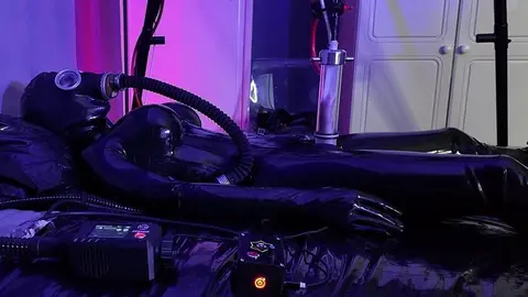 Latex Clad Twink Gets Milking Training