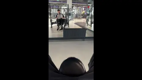 Jock Gets Facial Cumshot at Gym