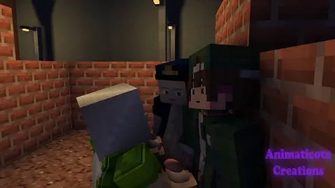 Minecraft Themed Blowjob in the Dark