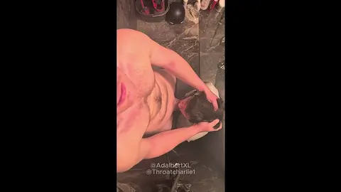 Hung Top Facefucks and Breeds Sub Before Shower