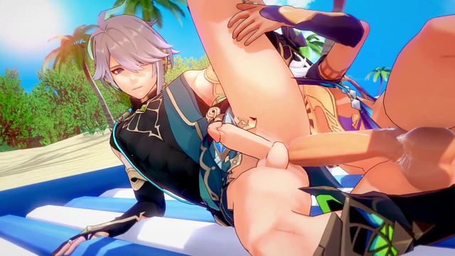 Alhaitham Gets Fucked by Cyno in Genshin Impact Anime