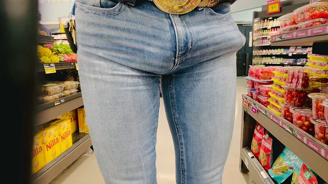Cowboy's Big Cock Exposed in Tight Jeans