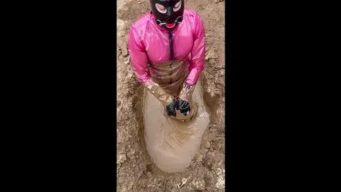 Sissy Boy Bound & Gagged with Latex Butt Plug