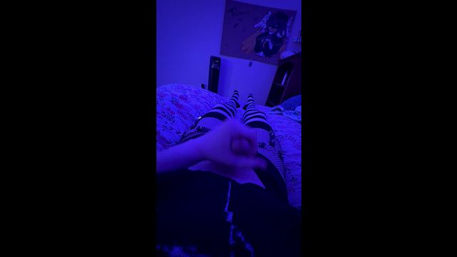 Femboy Edges to Massive Cumshot in Solo Masturbation