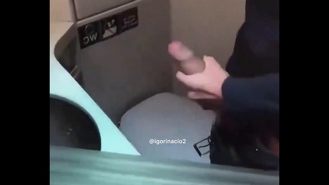 Beach Bathroom Solo Jerk Off