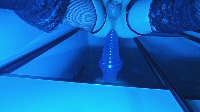 Gay Twink Plays with Big Dildo and Ice Cones