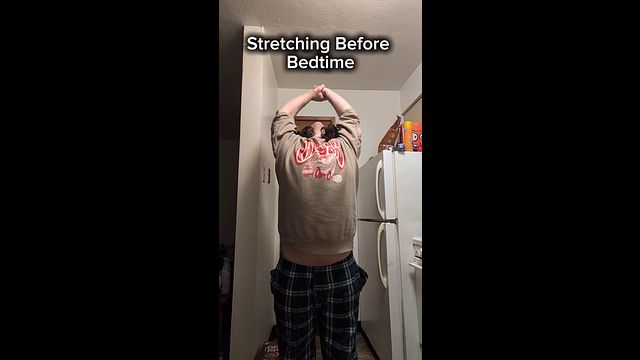 Guy Stretches Naked Before Bedtime