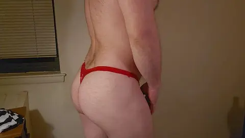 Sissy Boy Cumming in New Outfit and Eating Own Cum