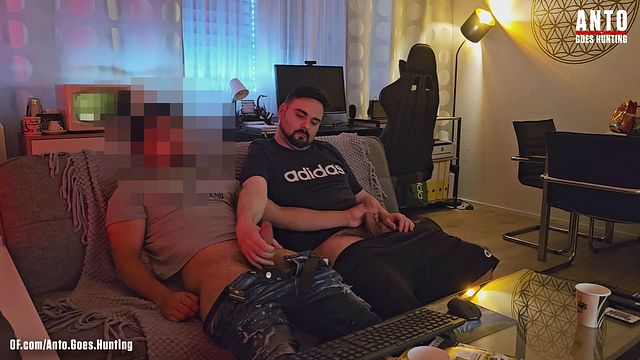 Turkish Straight Friend Joins Mutual Jerk Off and Blowjob
