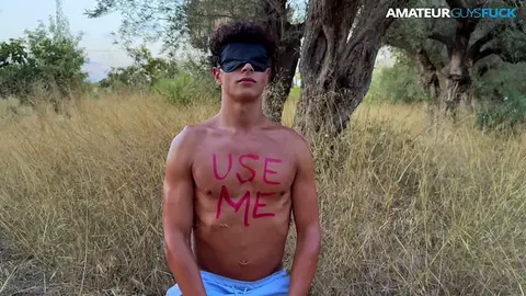 Public BDSM: Guy Tied Up for Group Action