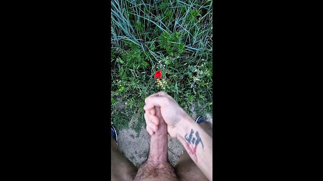 Public Cumshot in Slow Motion