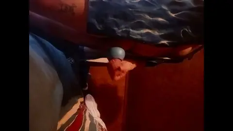 Muscular Guy Strokes Huge Cock