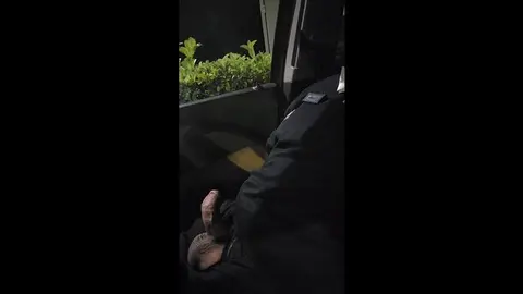Hunky Guy Jerks Off During Smoke Break