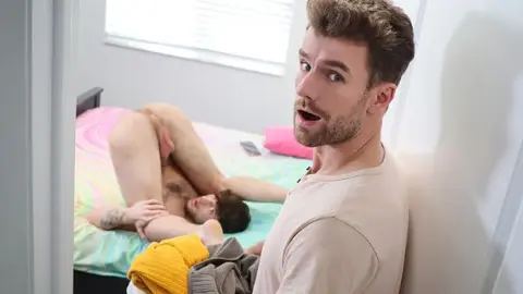 Stepdad Teaches Younger Guy How to Self-Suck Properly