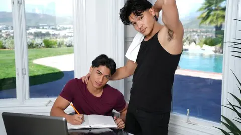 Stepbrother Fucks Luca During Math Study Session