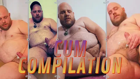 Hairy Chubby Guy Fucks Himself and Cums Multiple Times
