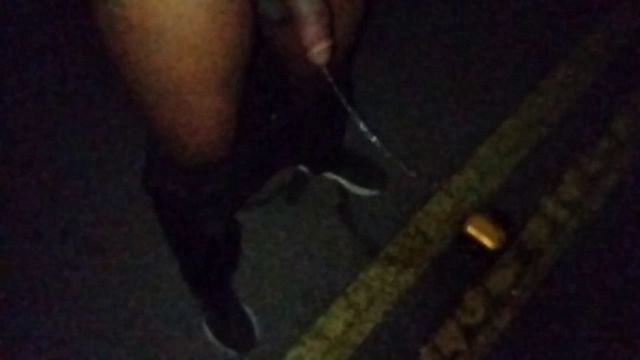 Guy Urinates in Public on Road