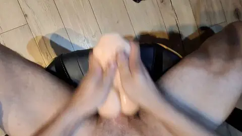 Gay Guy Fucks Toy Vagina with Dildo