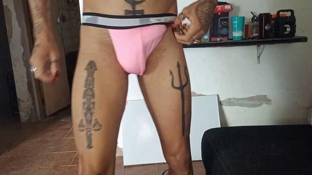 Guy Tries On Jockstrap for First Time