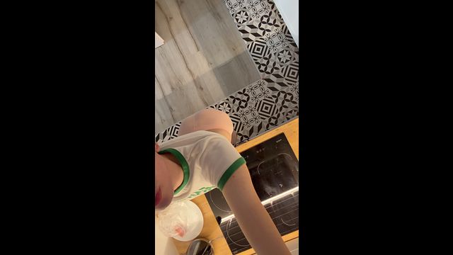 Femboy Sissy Tease in Kitchen