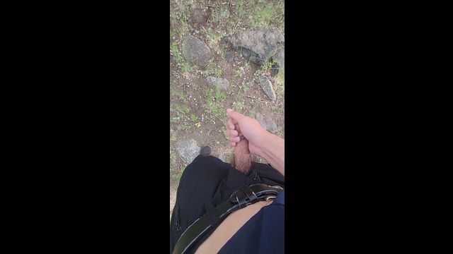 Guy Freeballs in Woods, Gets Fucked