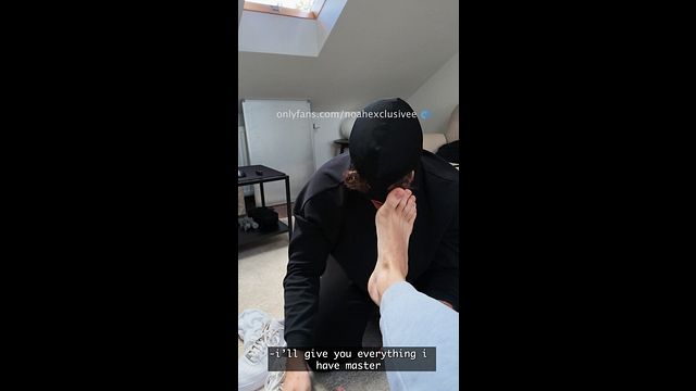 19 Year Old Master Dominates Slave with Foot Worship