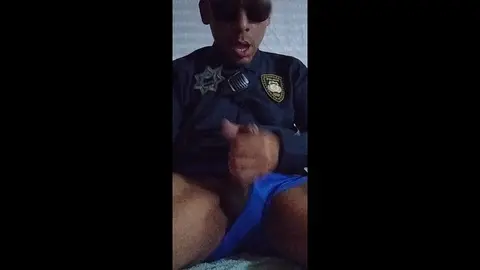 Uniformed Cop Gets Cummed in Quickie