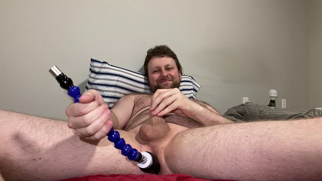 Guy Edges Cock While Fucking His Own Ass