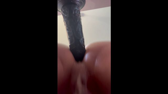 Guy Masturbates with 11 Inch Toy
