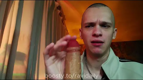 Goon Gags on First Dildo in POV Action