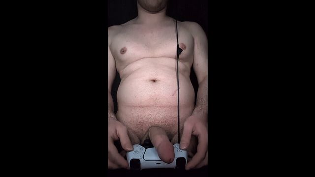 Solo Guy Masturbates with Joystick Toy