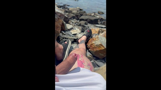 Daddy Wanks on Beach