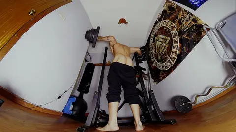 Giantess Dominates Slave with Naked Squats