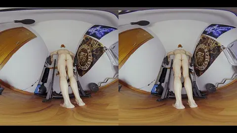 Giantess Dominates with Naked Squats