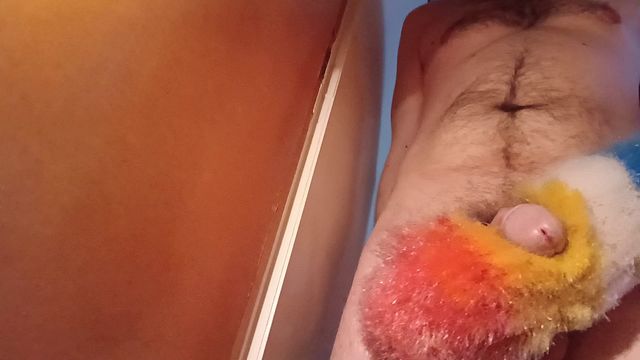 Young Twink Gets Fucked with Rainbow Dildo